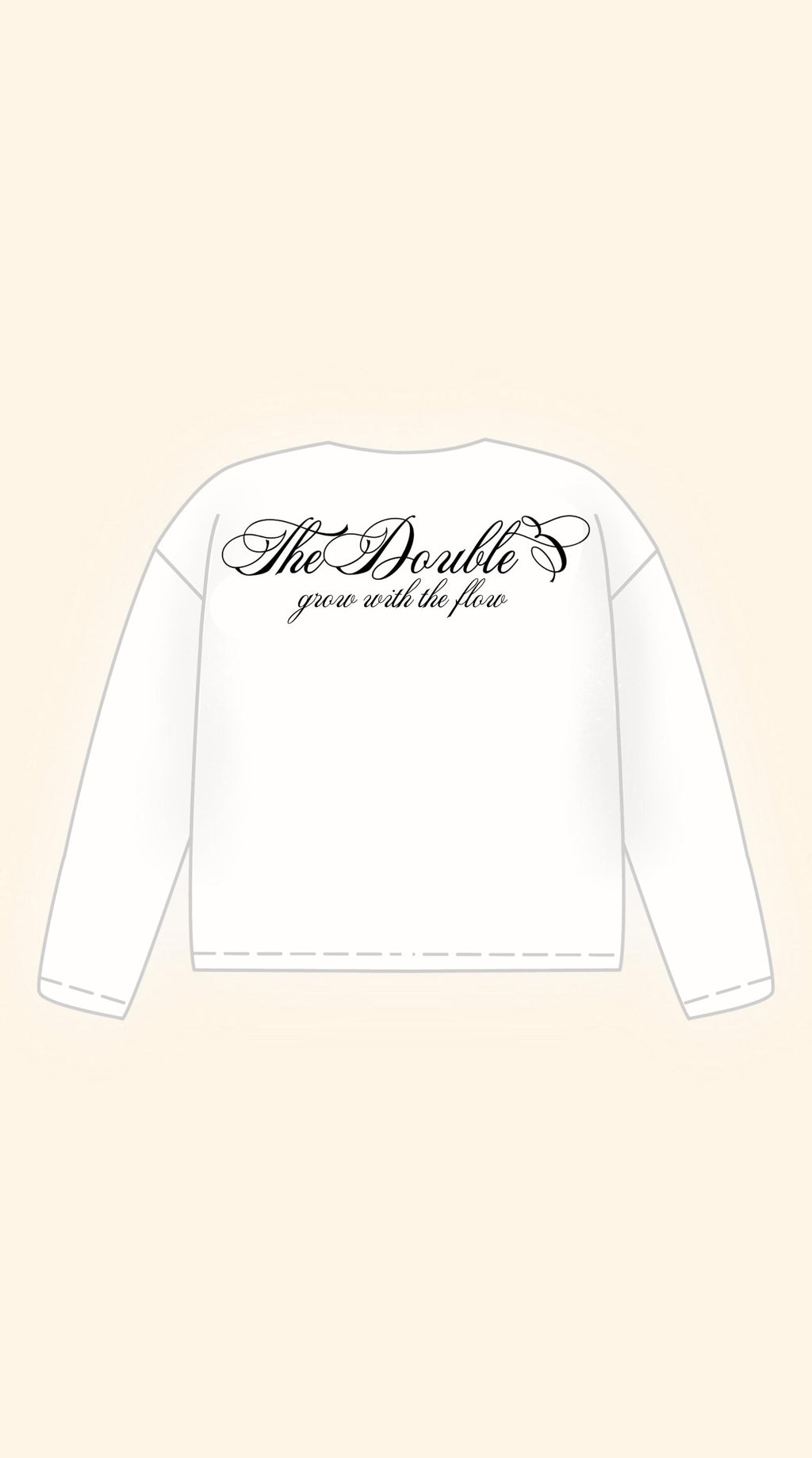 ITALICS BOXY WHITE LONGSLEEVE