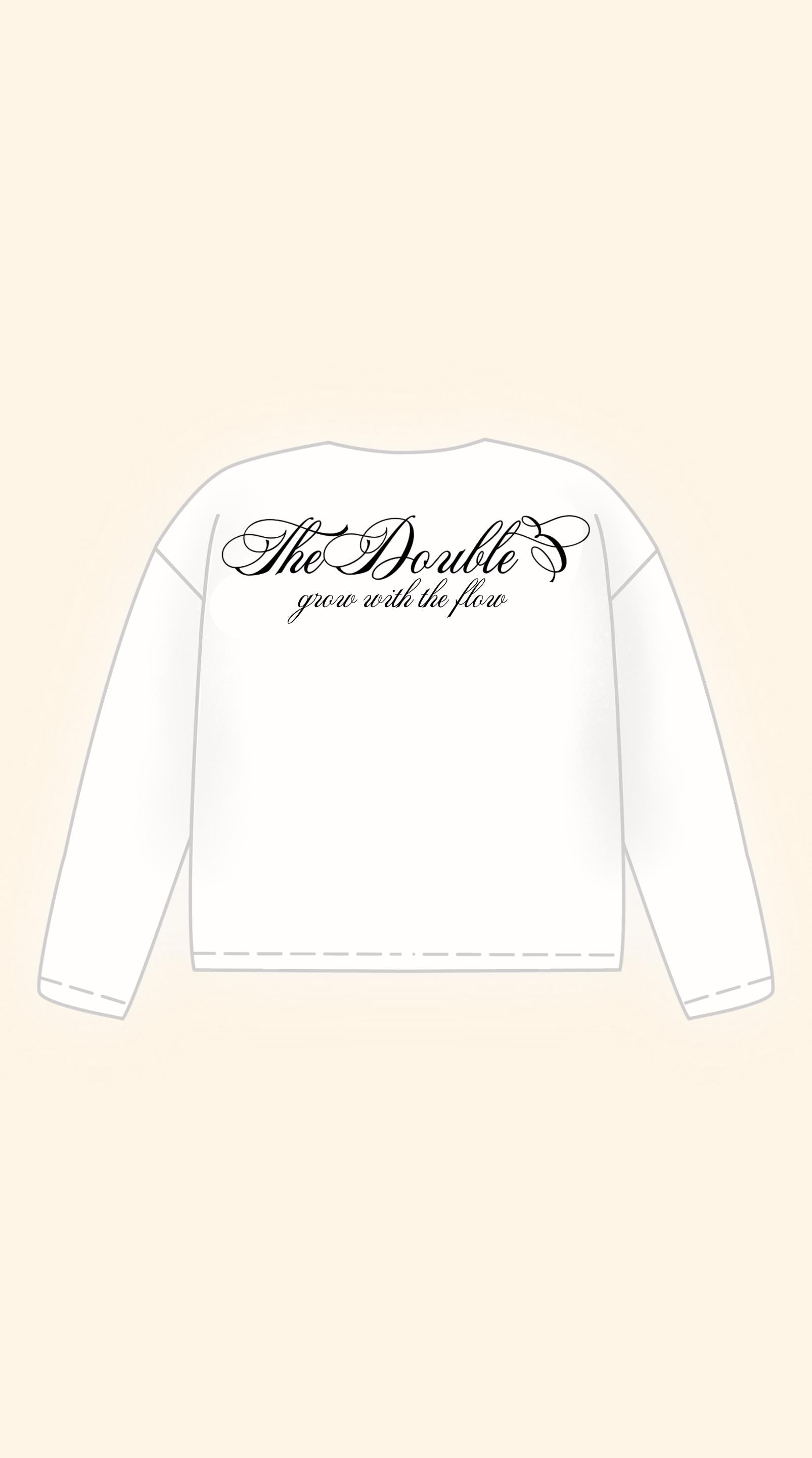 ITALICS BOXY WHITE LONGSLEEVE