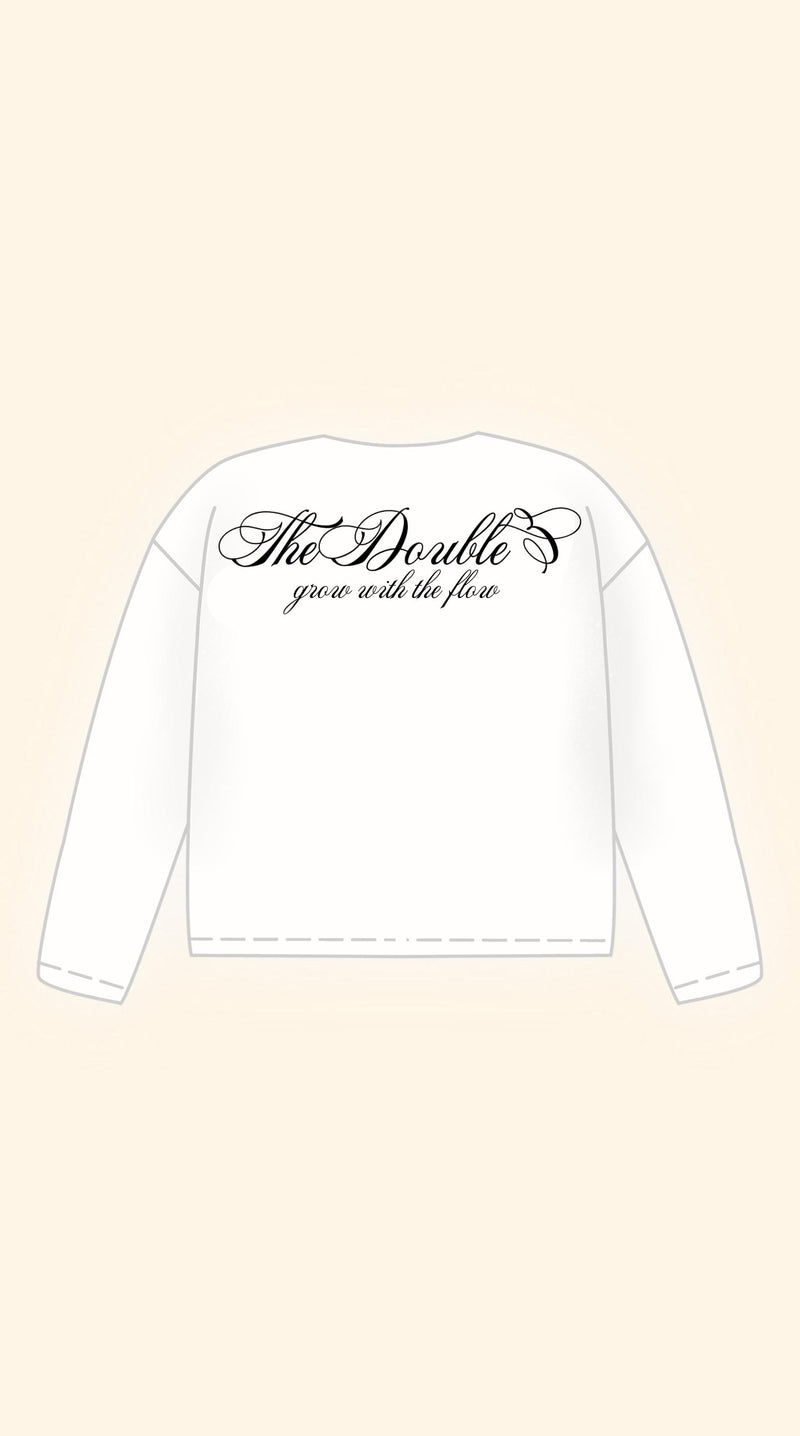 ITALICS BOXY WHITE LONGSLEEVE