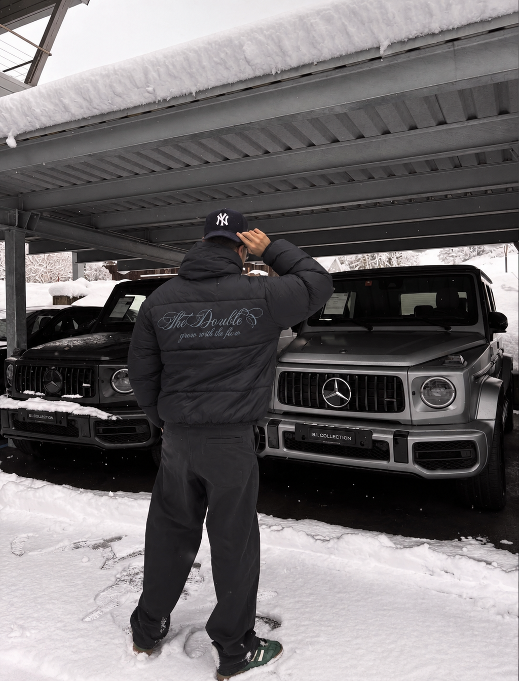 LOGO PUFFER JACKET BLACK
