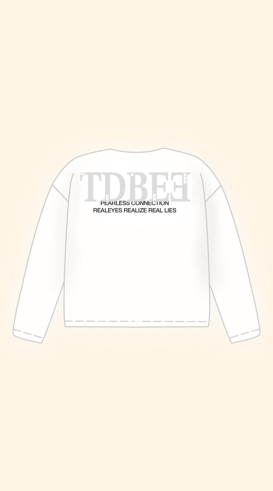 COLLEGE DEPT BOXY WHITE LONGSLEEVE