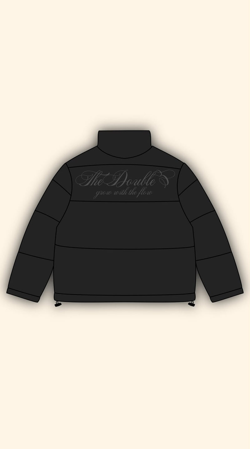 LOGO PUFFER JACKET BLACK