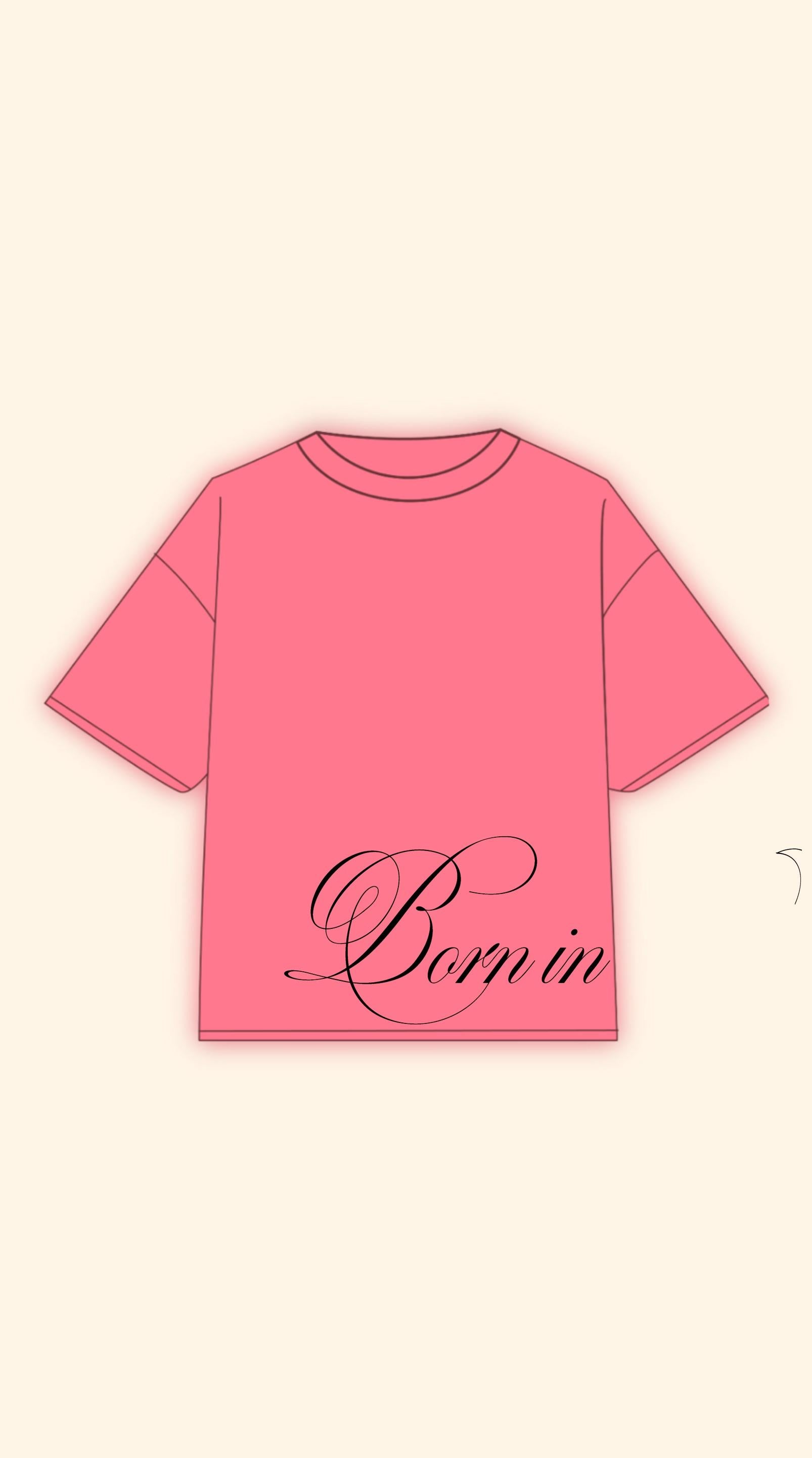 BORN WILD BOXY PINK TEE