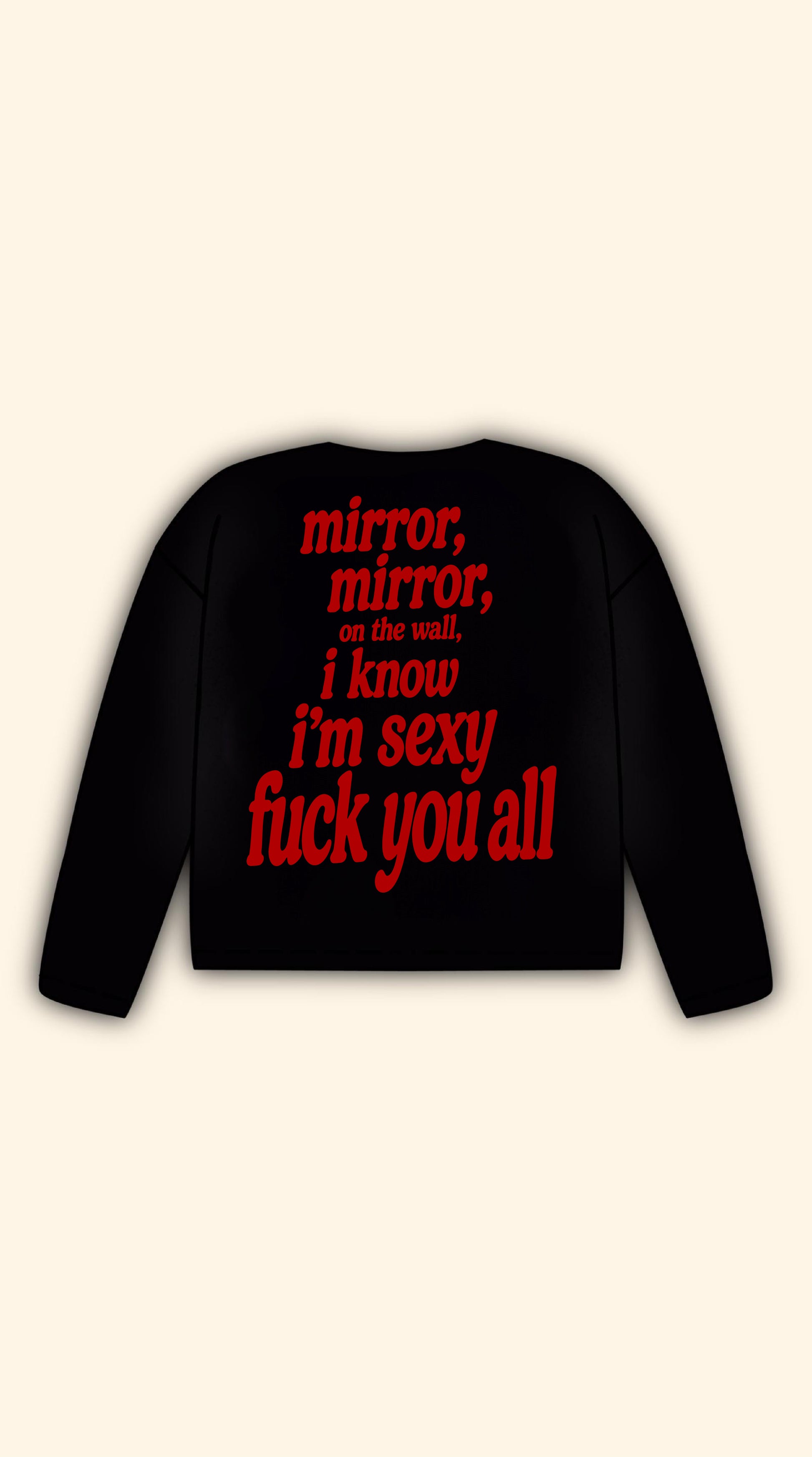 MIRROR BOXY BLACK LONGSLEEVE