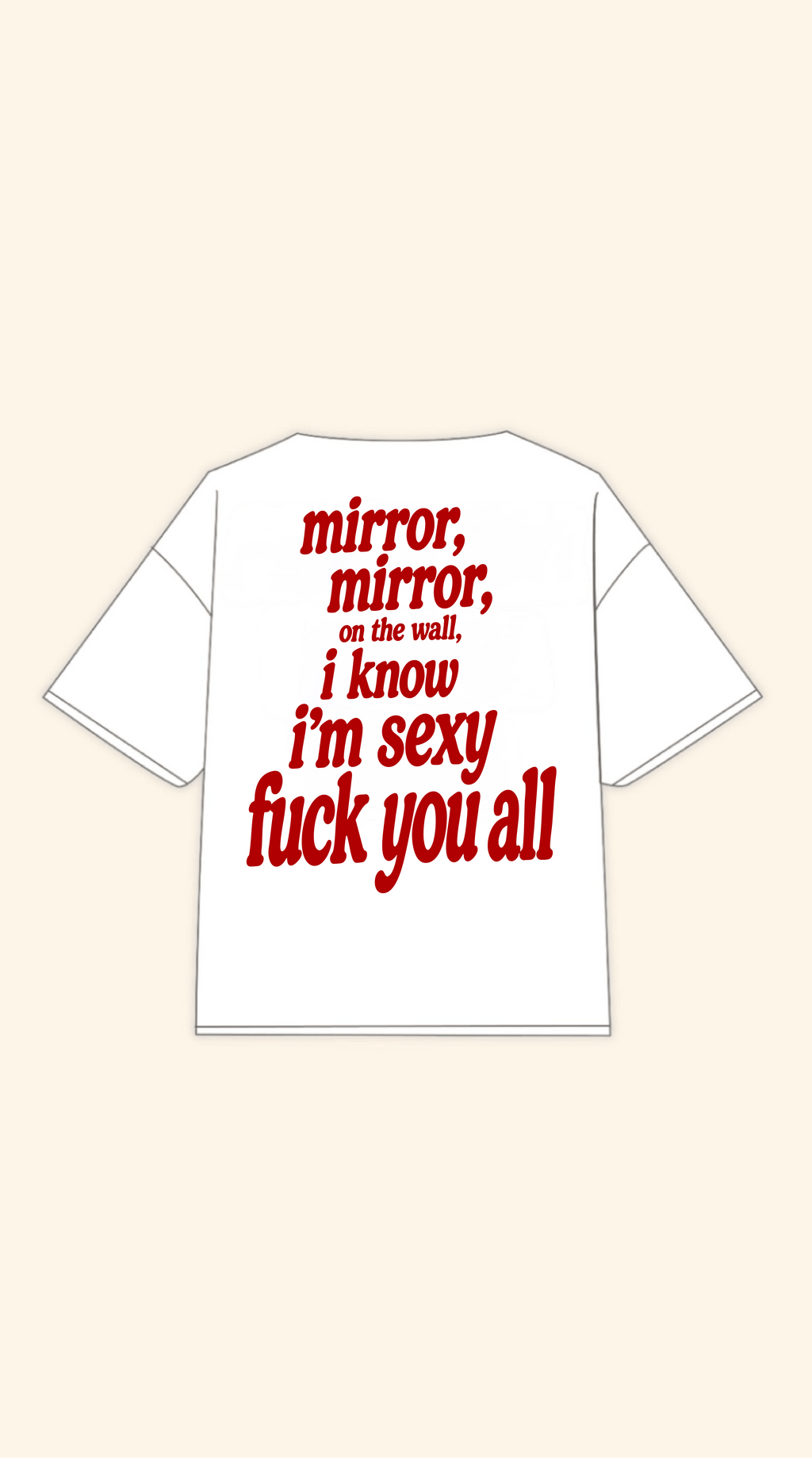 MIRROR LOGO BOXY WHITE TEE