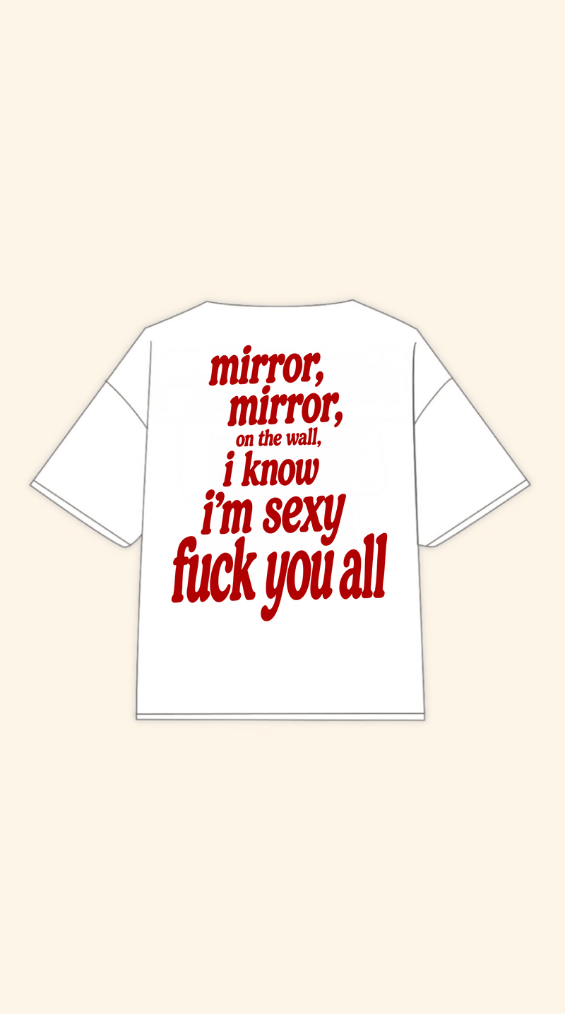 MIRROR LOGO BOXY WHITE TEE