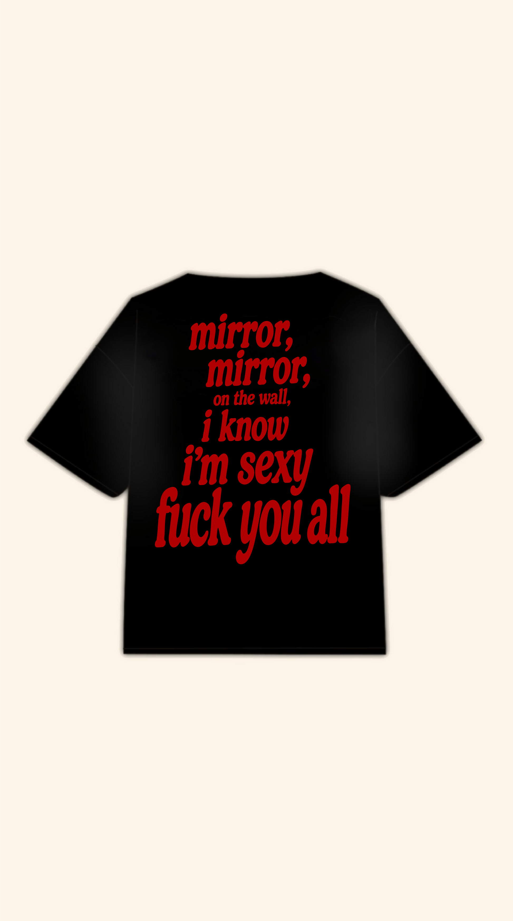 MIRROR LOGO BOXY BLACK TEE