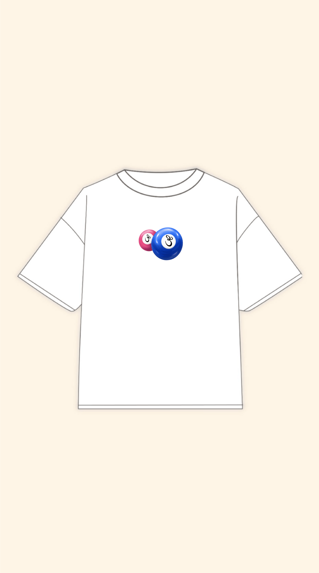 BILLIARDS BOXY WHITE TEE