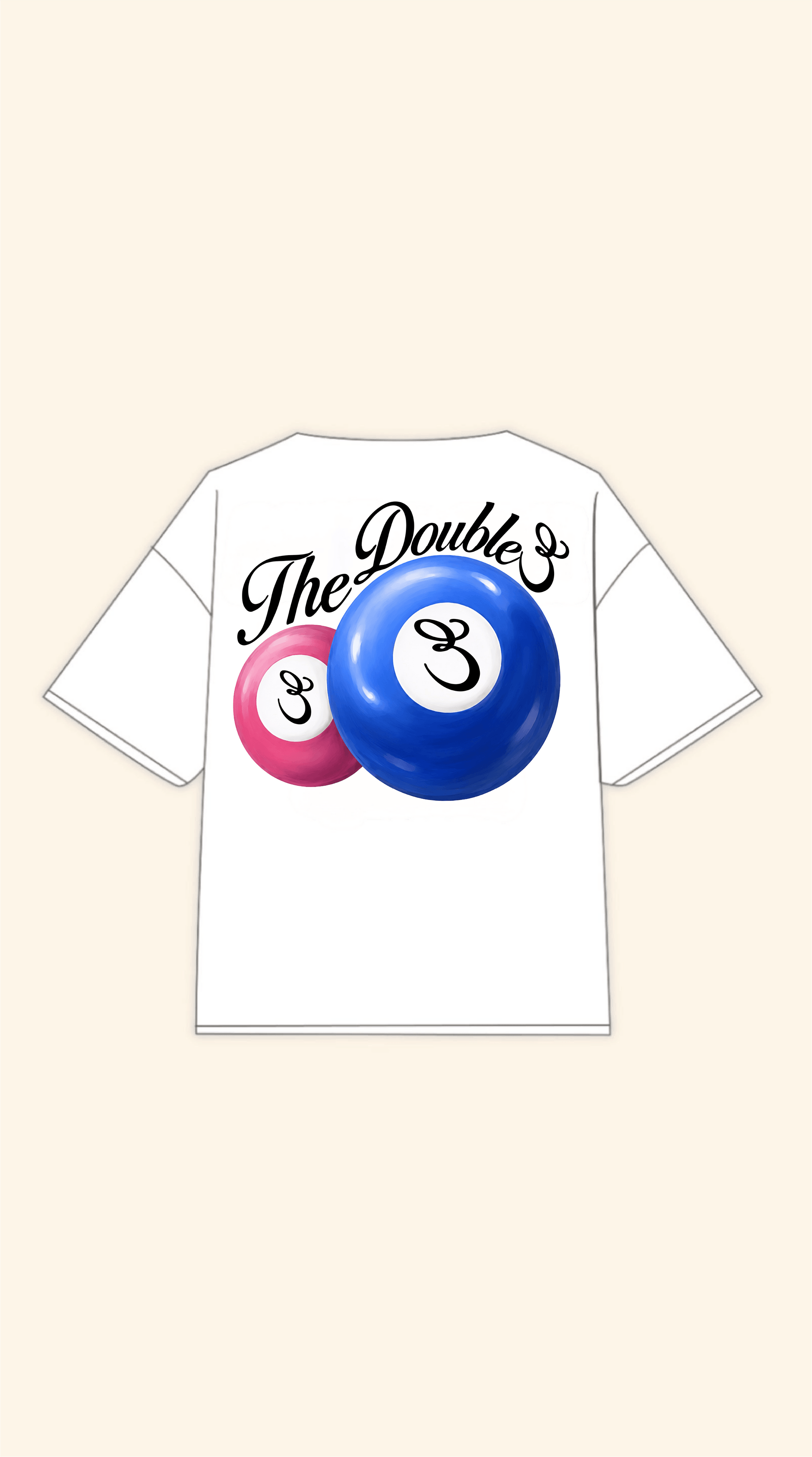BILLIARDS BOXY WHITE TEE