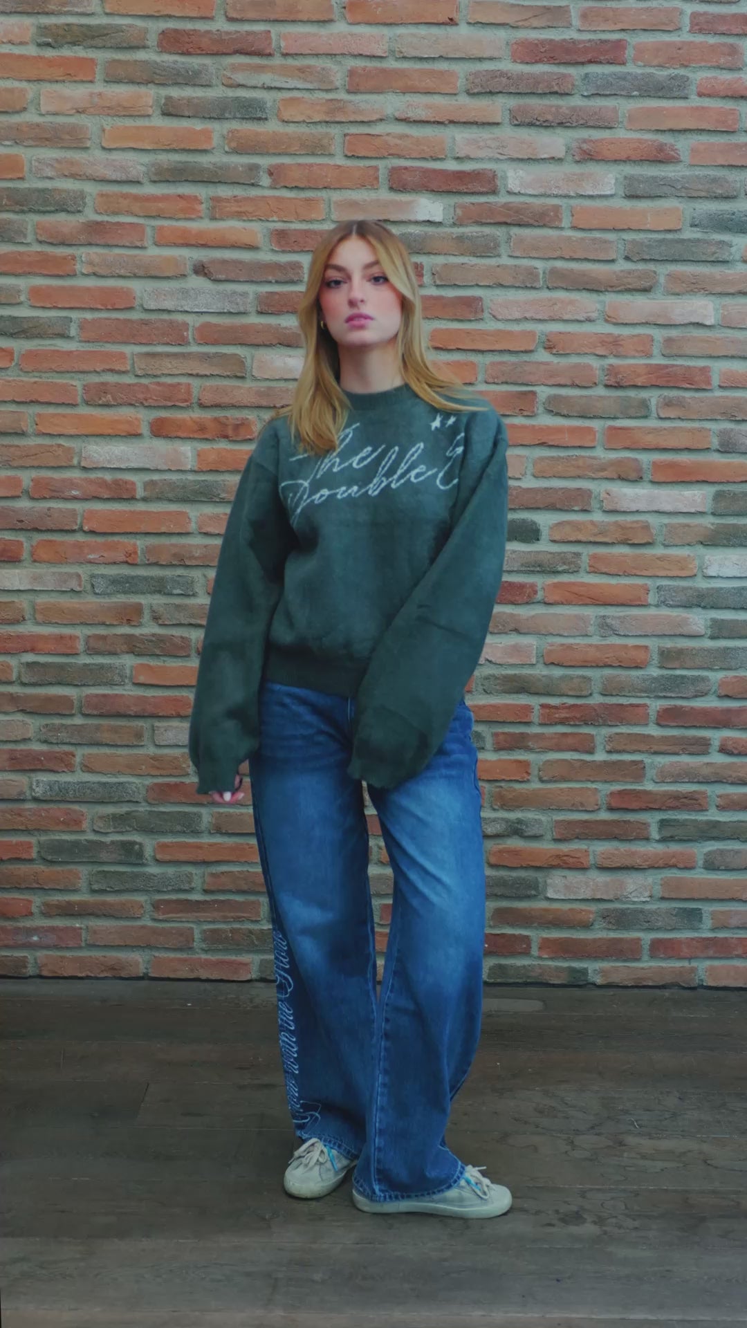 ITALICS LOGO MOHAIR SWEATER