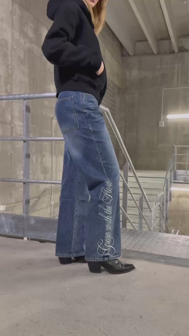 EMBROIDERED WOMEN JEANS DENIM