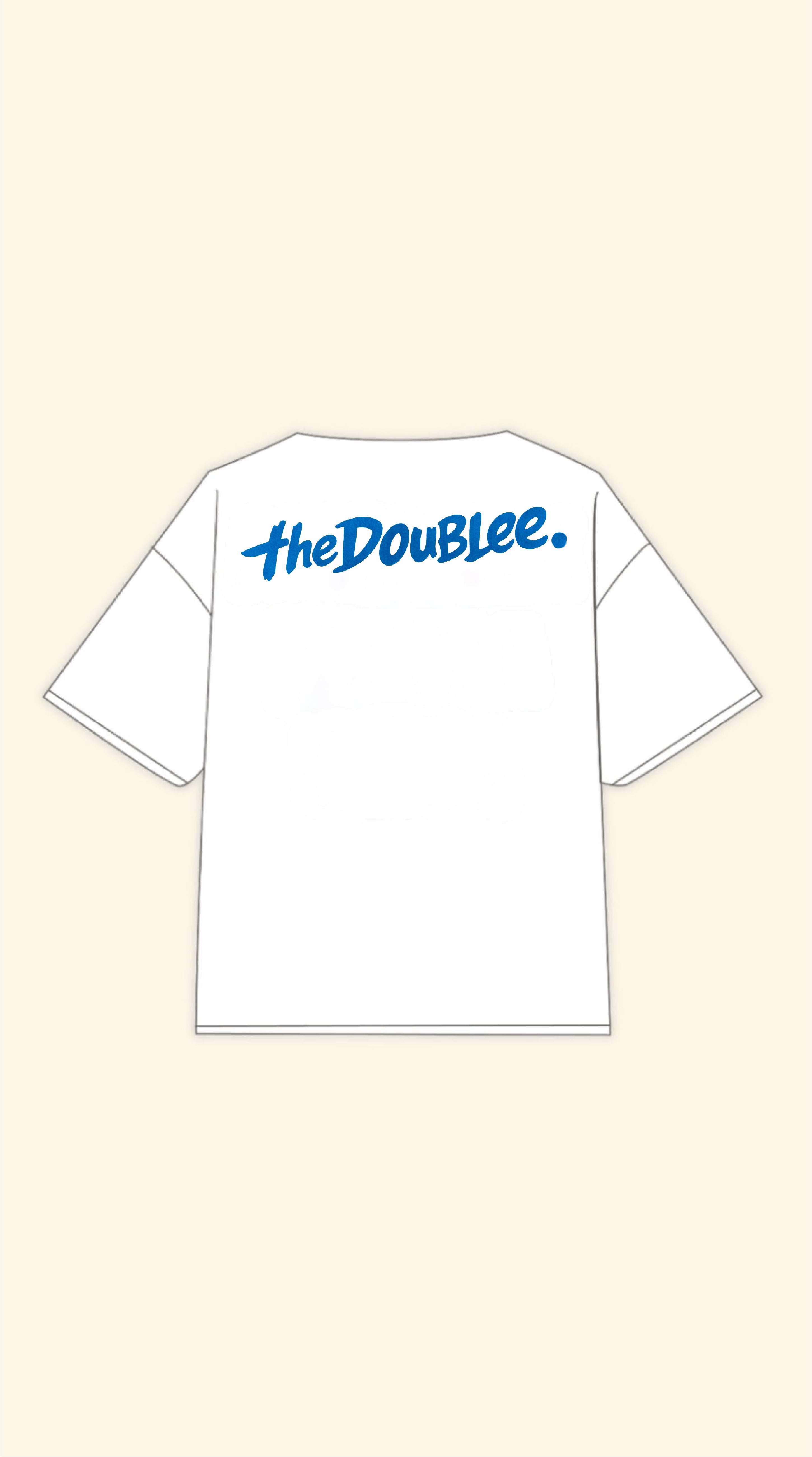 LUCKY TO BE HERE BOXY WHITE TEE